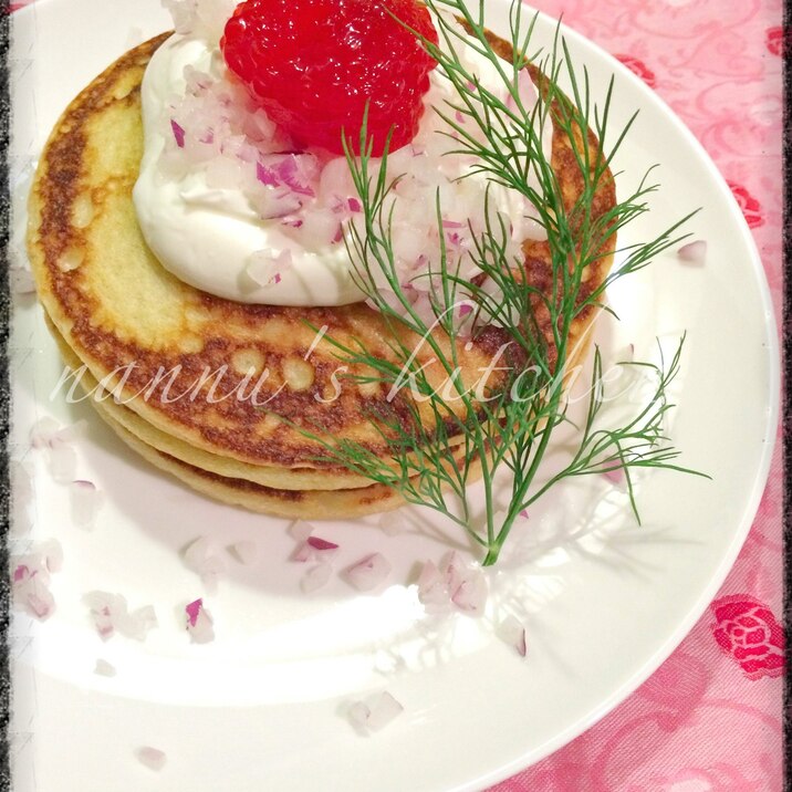 北欧フィンランド そば粉で食事系パンケーキブリヌイ レシピ 作り方 By Nannu S Kitchen 楽天レシピ